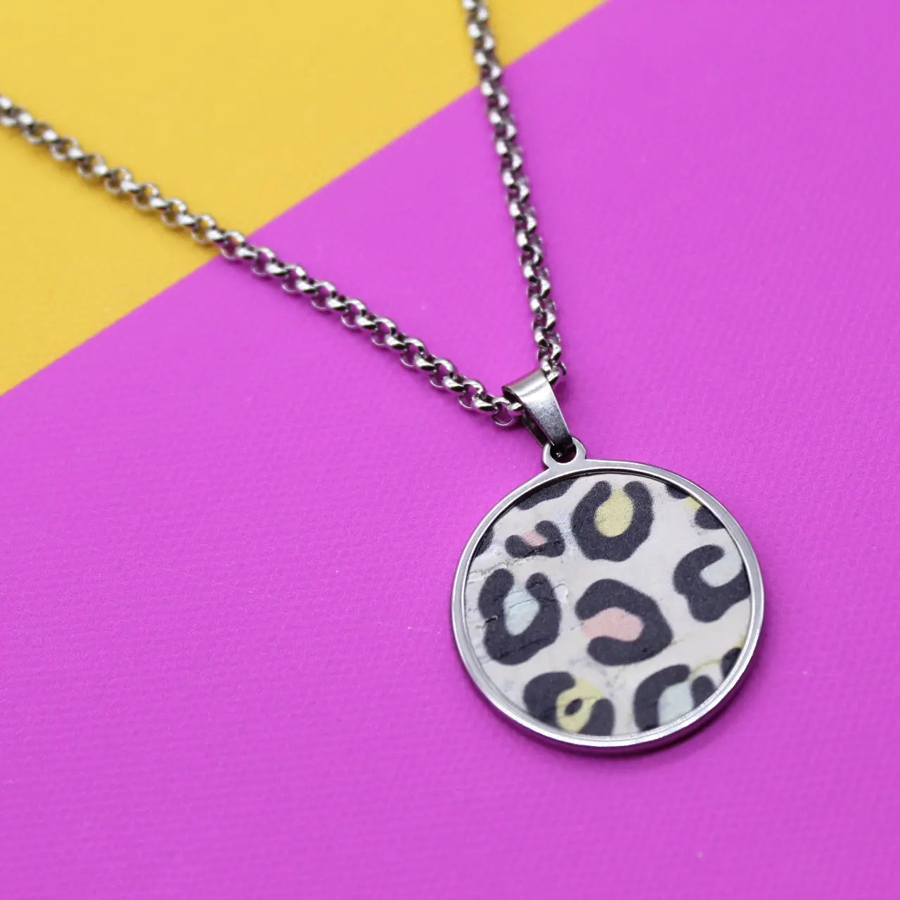 Long leopard print on sale necklace