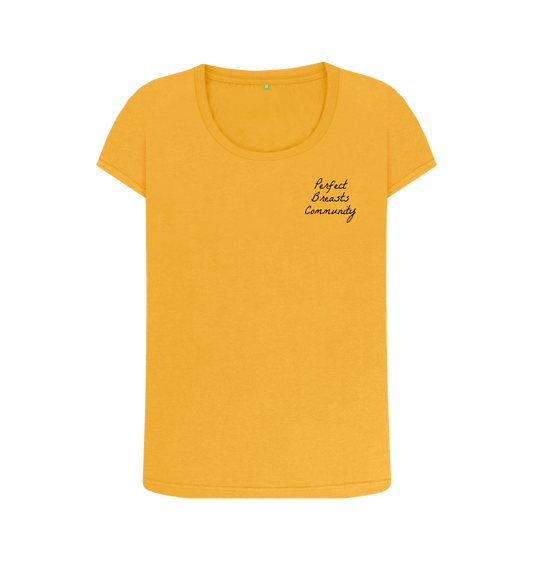 Mustard Perfect breasts community scoop neck t-shirt