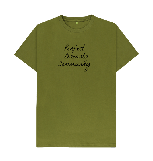 Moss Green Perfect Breasts Community crew neck t-shirt