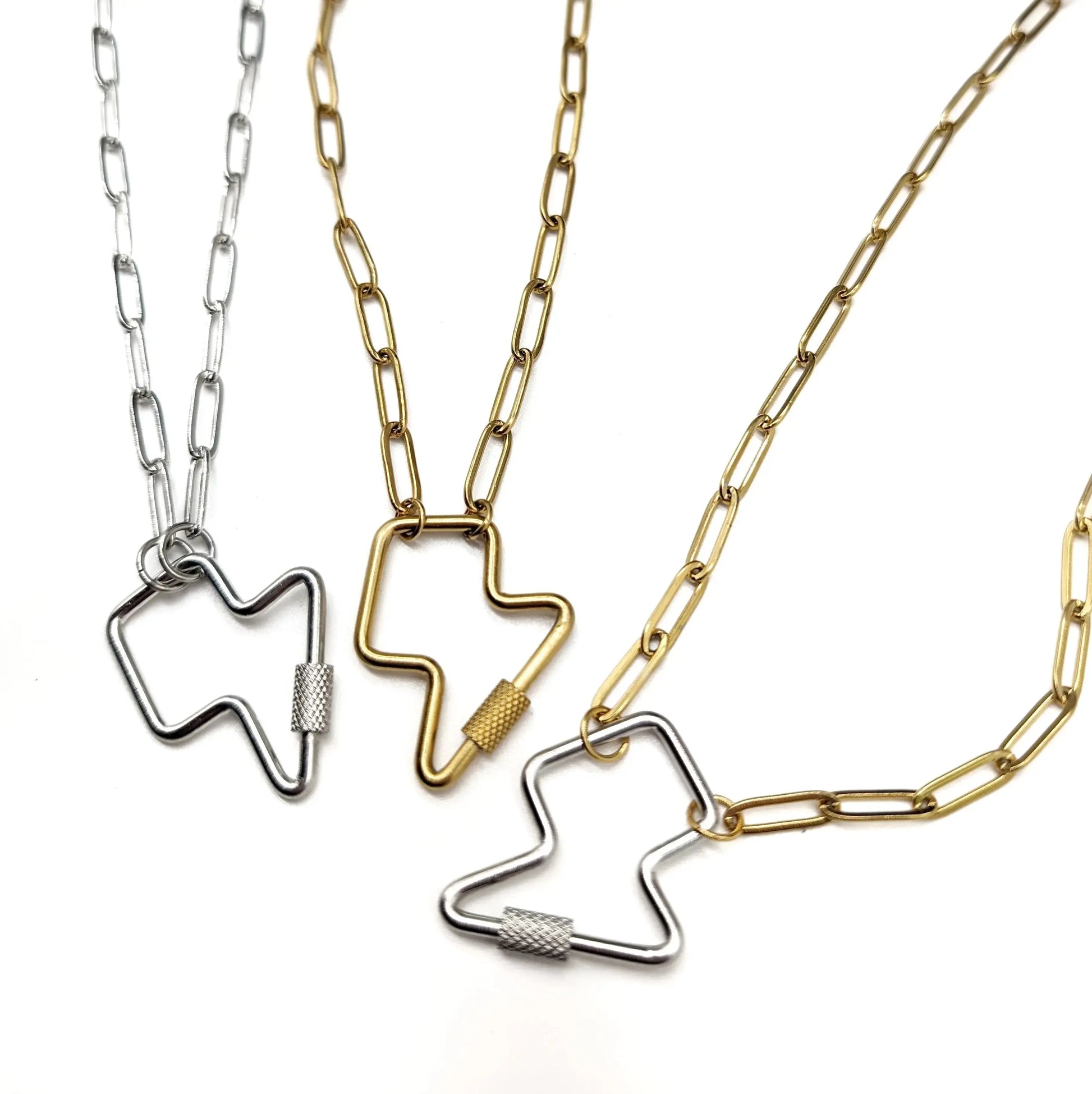 Lightning bolt charm collector necklace - Trend Tonic