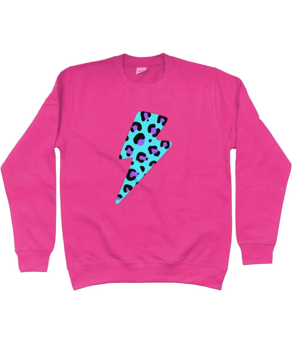 Blue and purple lightning bolt AWDis sweatshirt - Trend Tonic