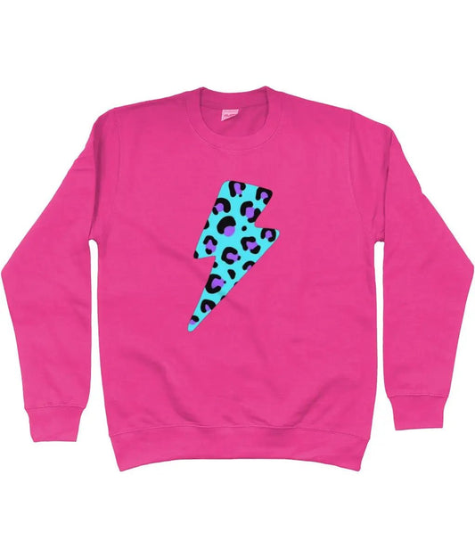 Blue and purple lightning bolt AWDis sweatshirt - Trend Tonic