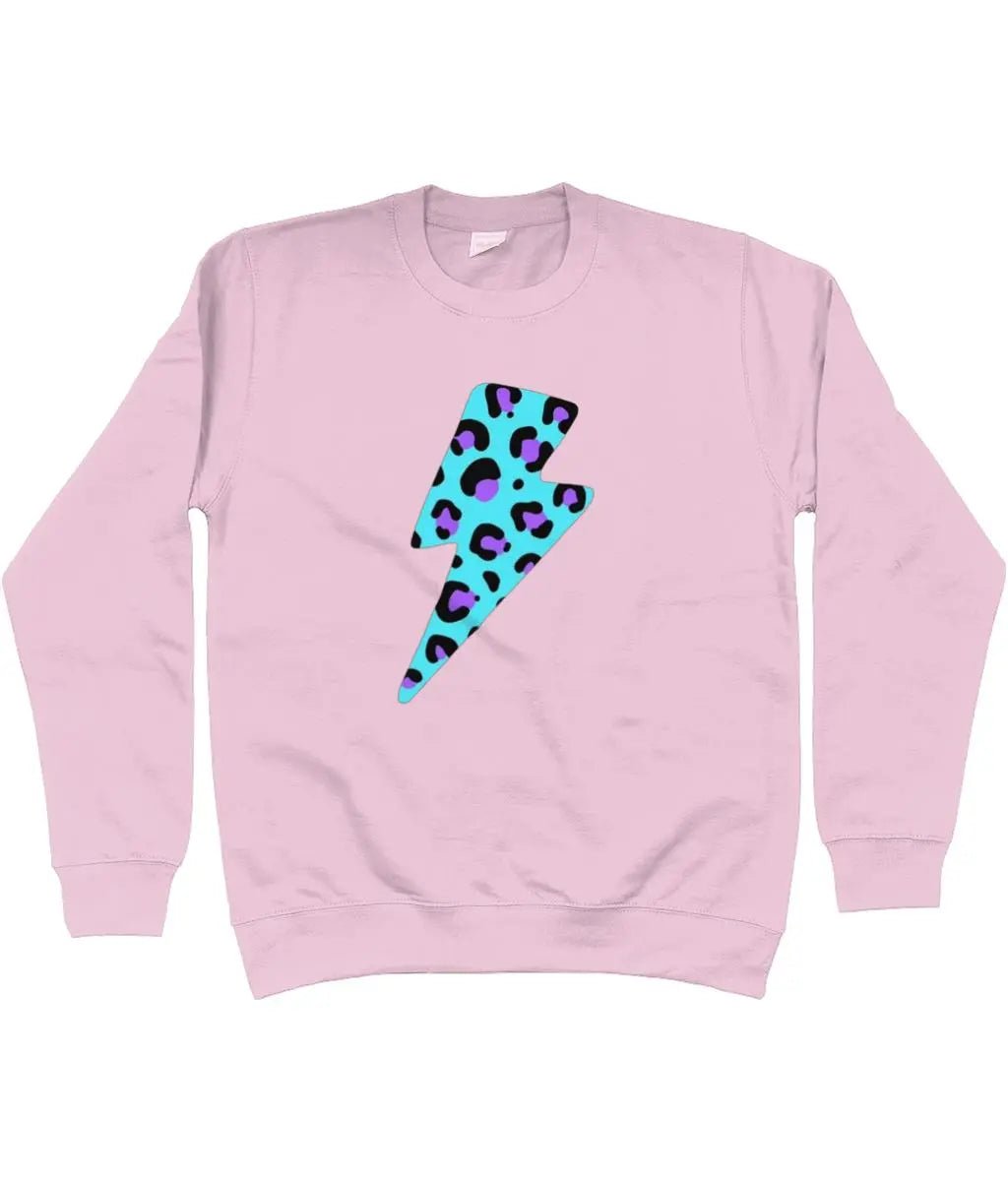 Blue and purple lightning bolt AWDis sweatshirt - Trend Tonic