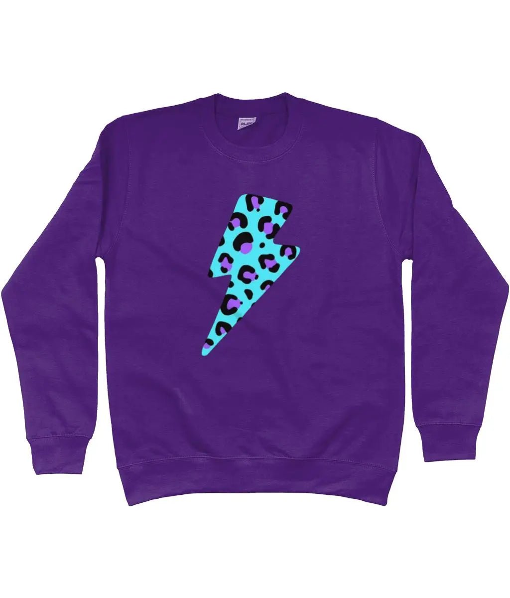 Blue and purple lightning bolt AWDis sweatshirt - Trend Tonic