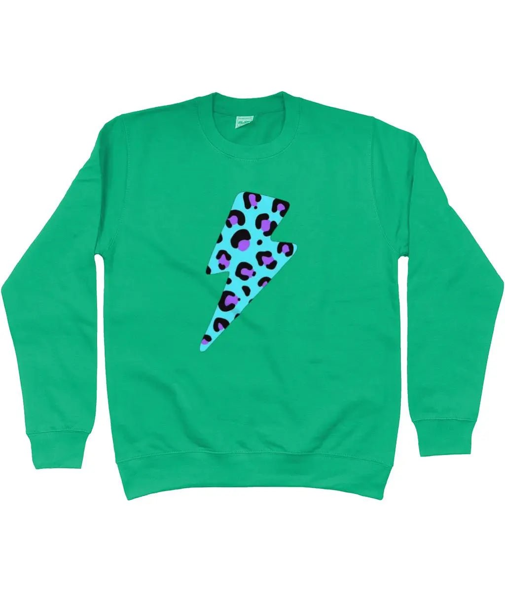 Blue and purple lightning bolt AWDis sweatshirt - Trend Tonic