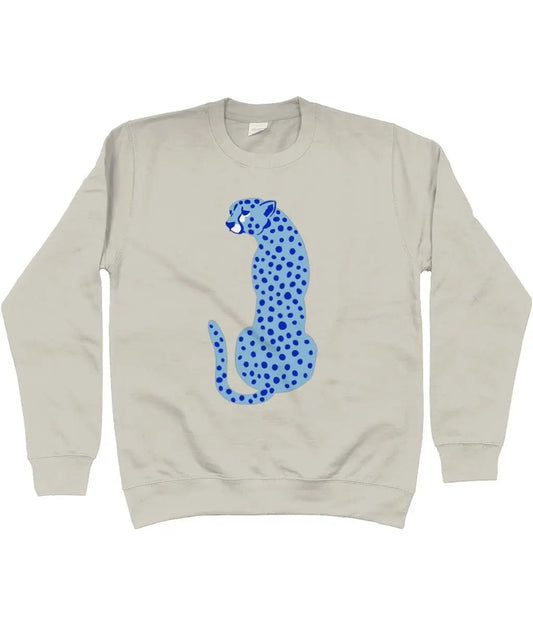 Blue leopard AWDis Sweatshirt - Trend Tonic