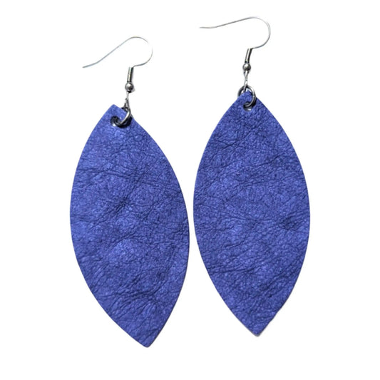 Blue plant paper leaf earrings - Trend Tonic