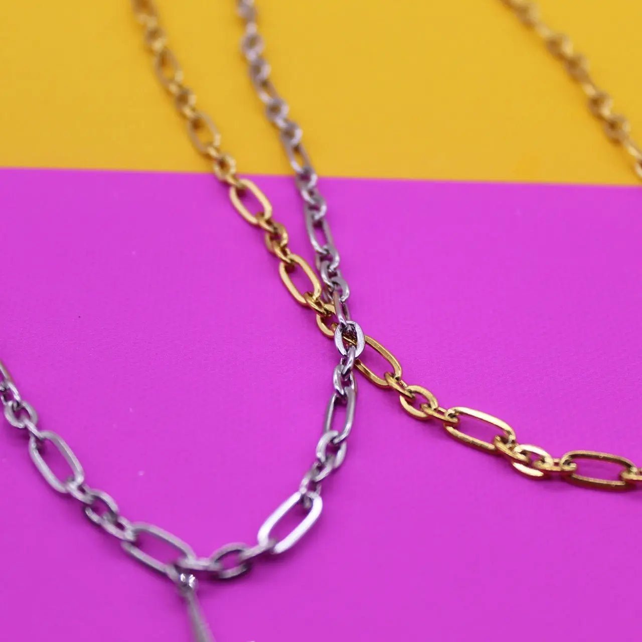 Chunky chain lightning bolt necklace - Trend Tonic