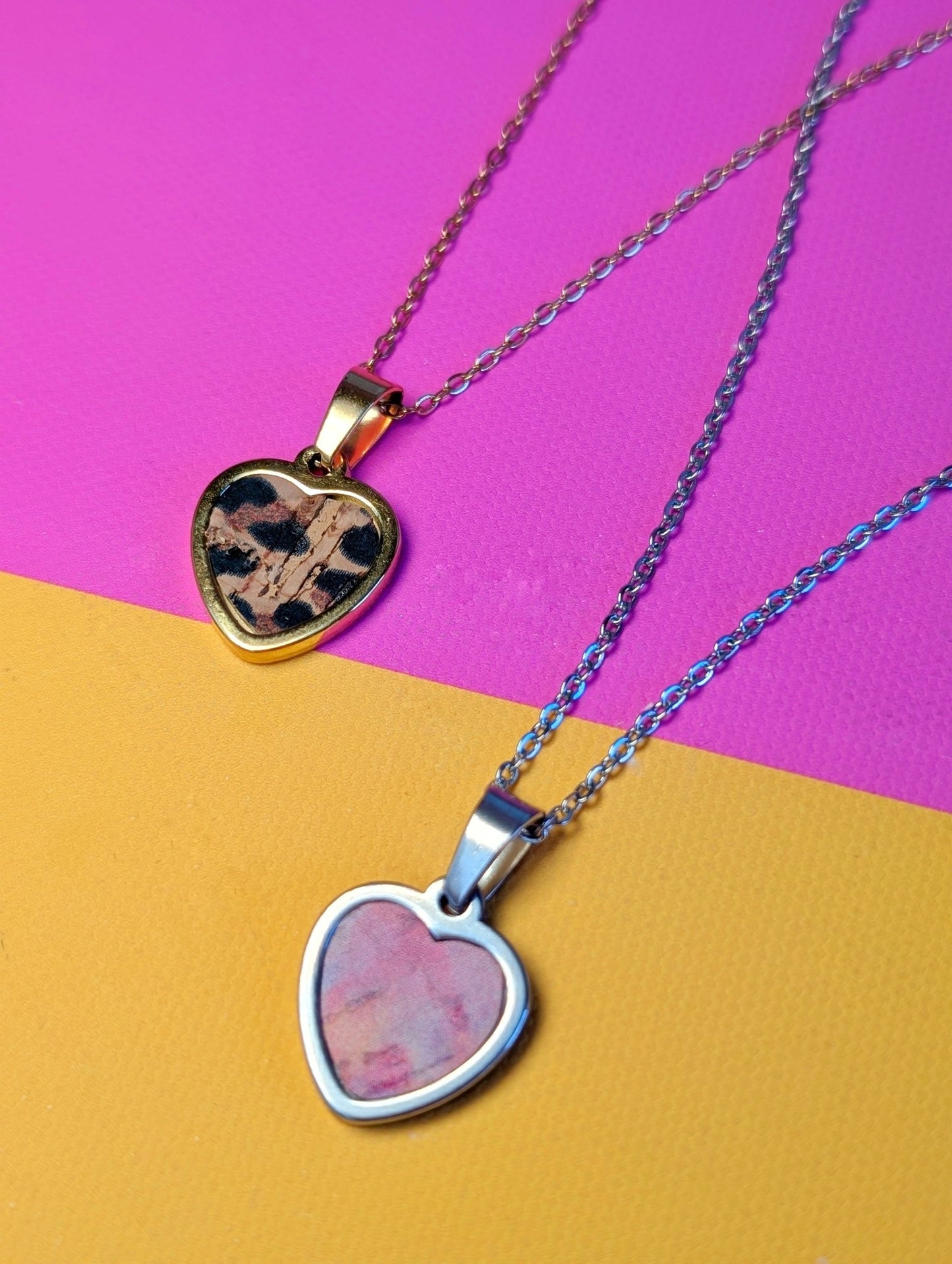 Cork heart necklace - Trend Tonic