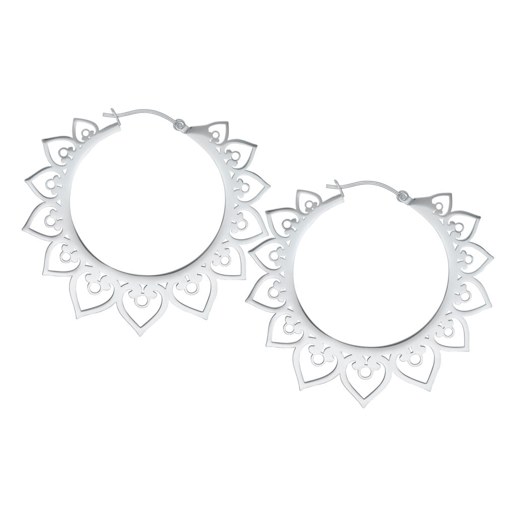 Heart sunbeam hoop earrings - Trend Tonic