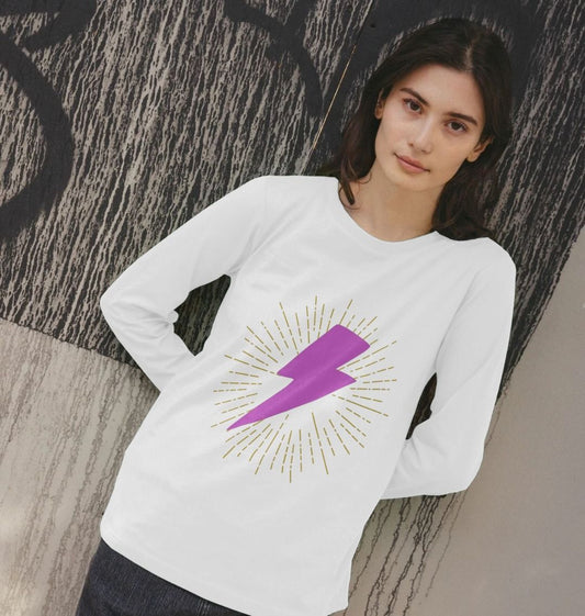 Illuminated lightning bolt long sleeve t-shirt - Trend Tonic