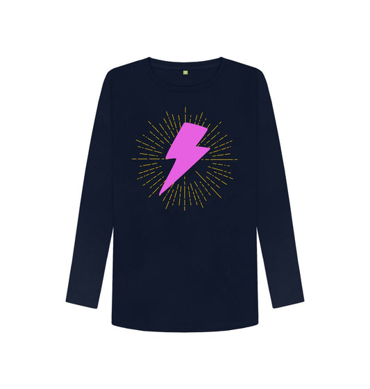 Illuminated lightning bolt long sleeve t-shirt - Trend Tonic