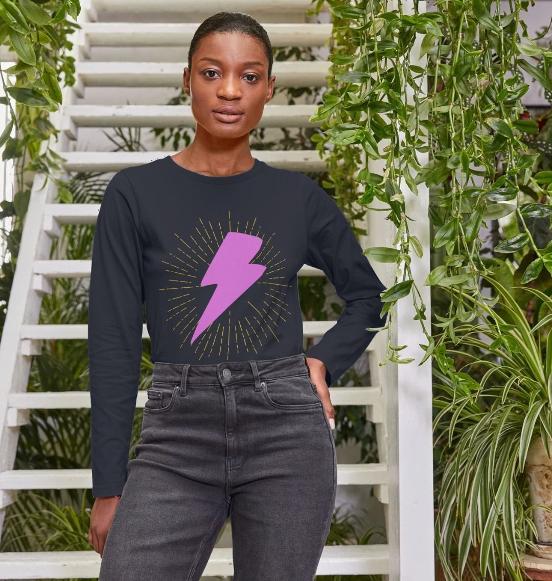 Illuminated lightning bolt long sleeve t-shirt - Trend Tonic