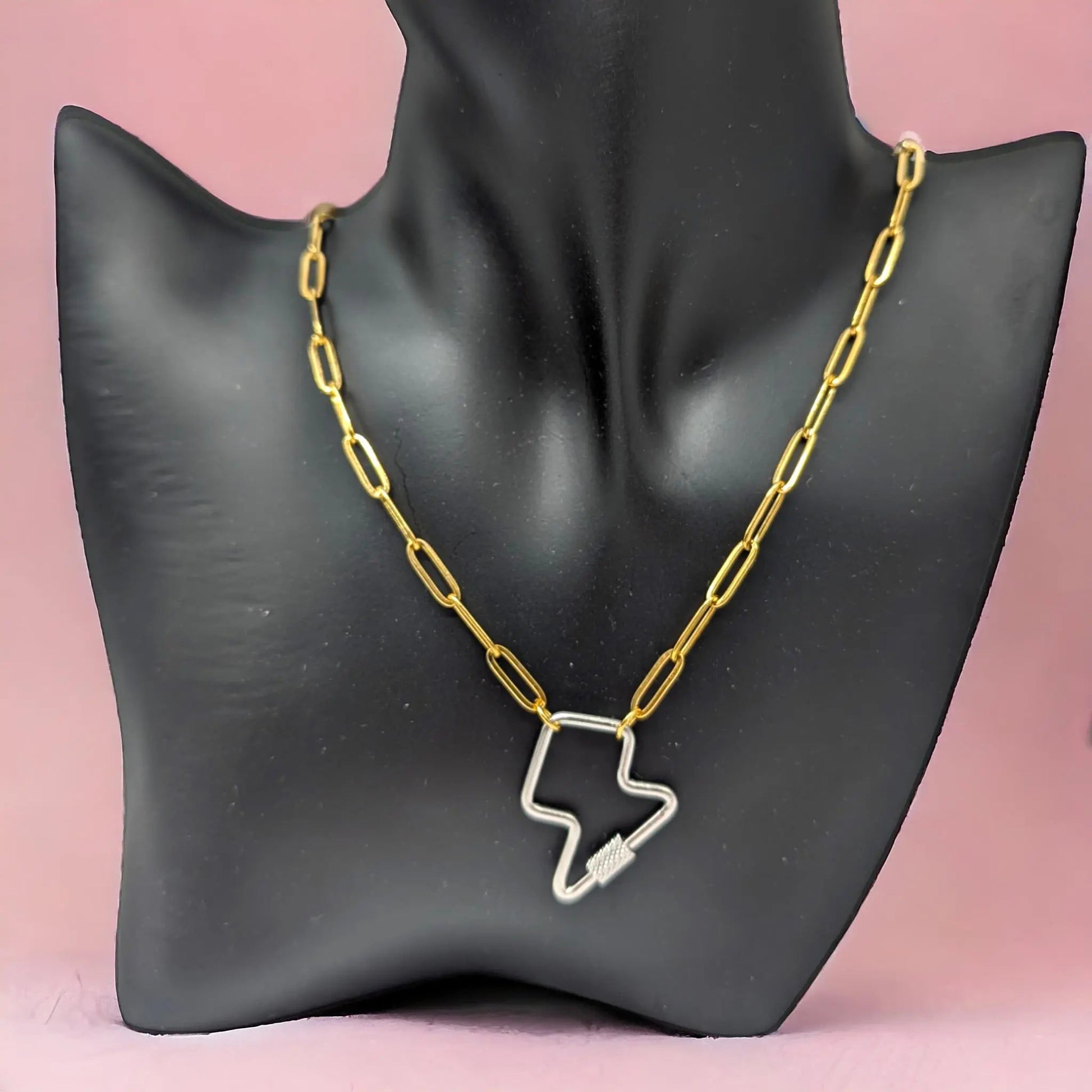 Lightning bolt charm collector necklace - Trend Tonic