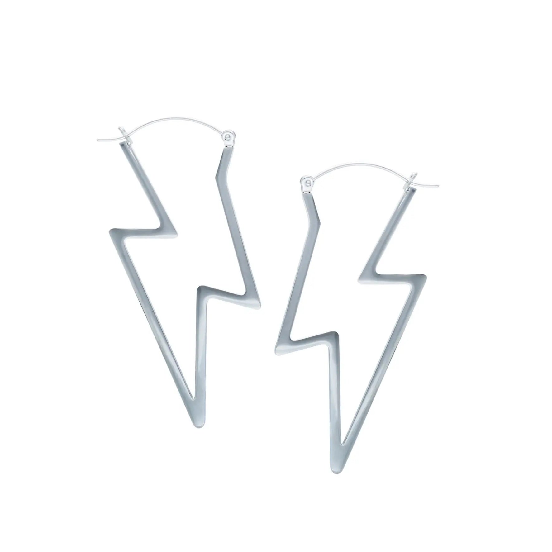 Lightning Bolt Hoop Earrings - Trend Tonic