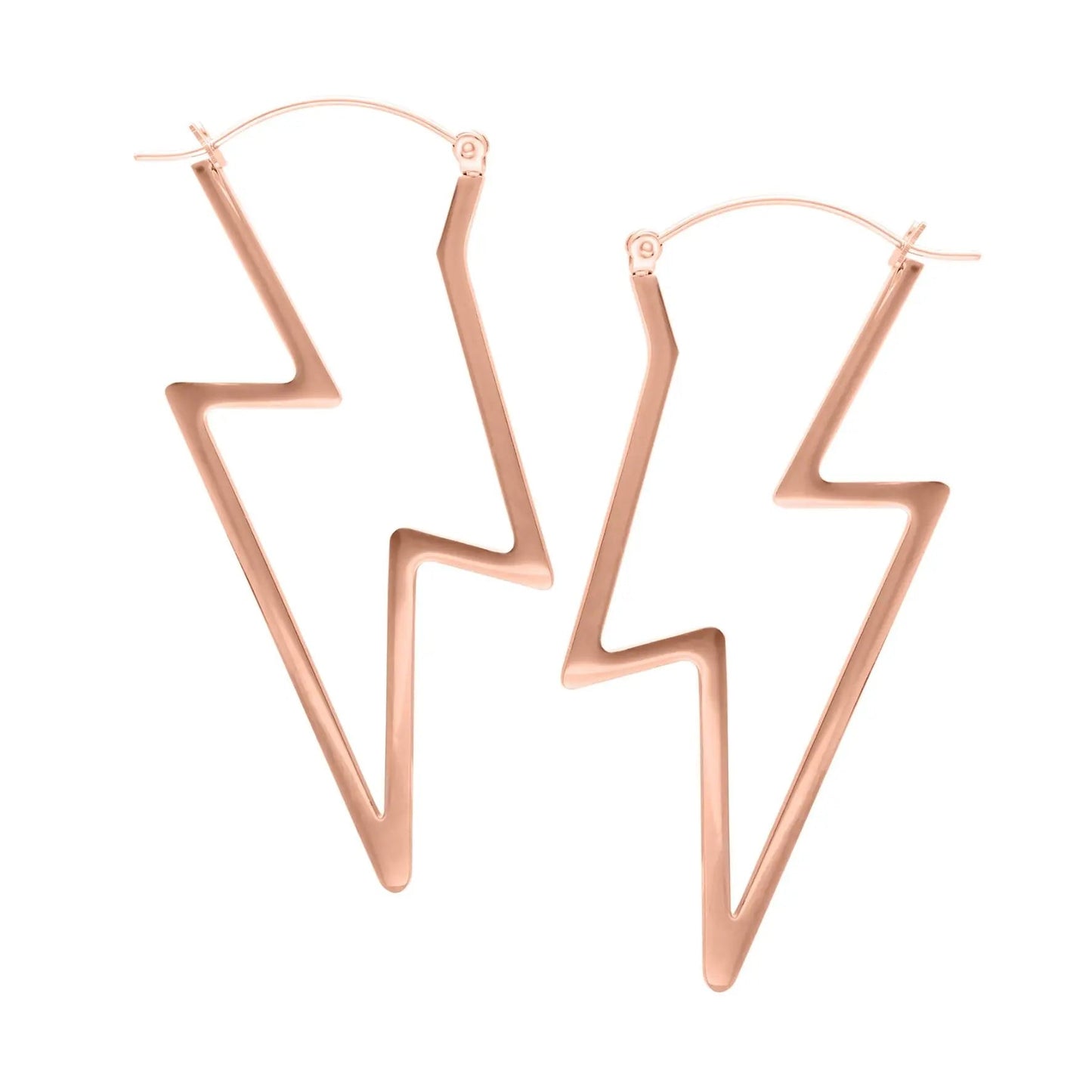 Lightning Bolt Hoop Earrings - Trend Tonic