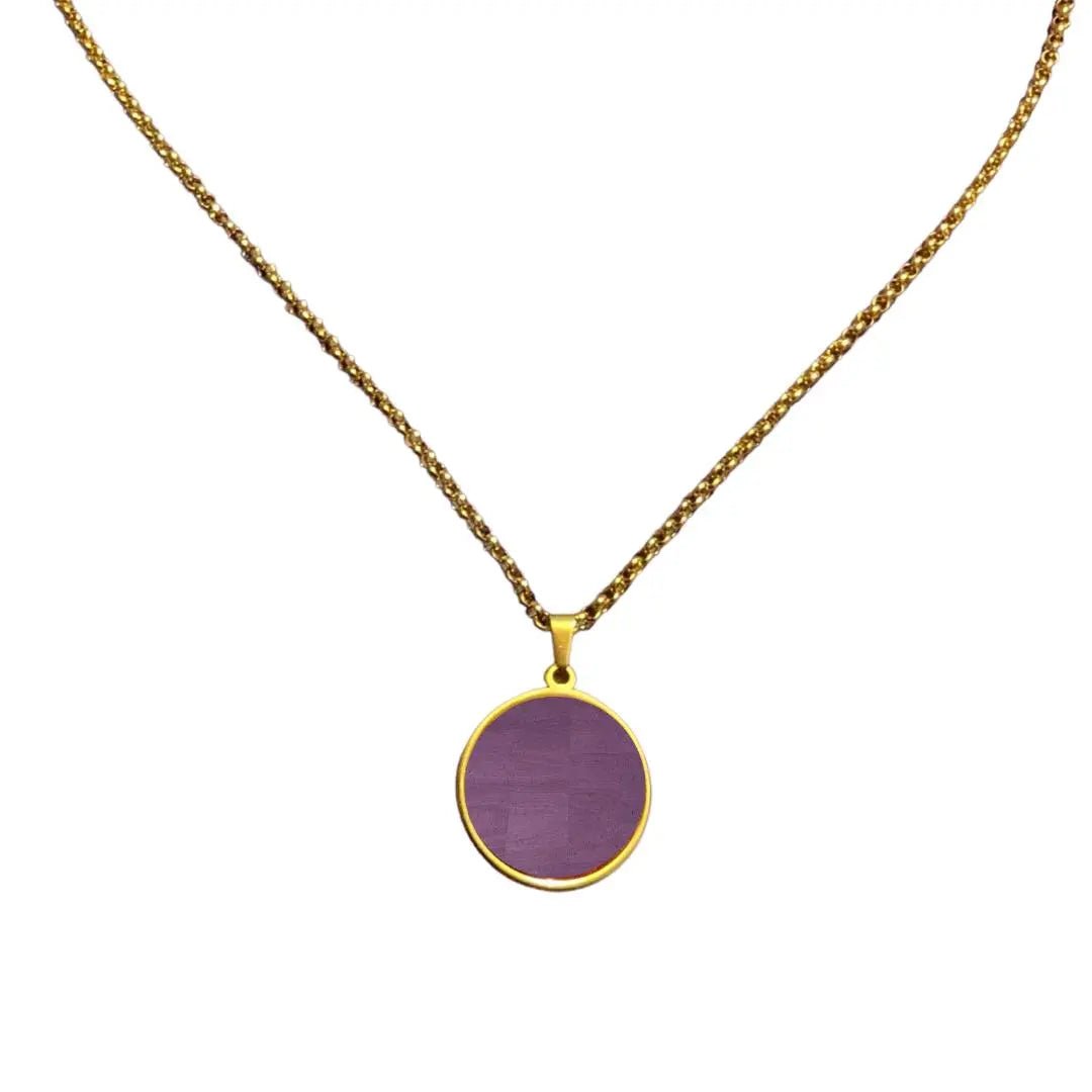 Long Cork Disc Necklace - Trend Tonic