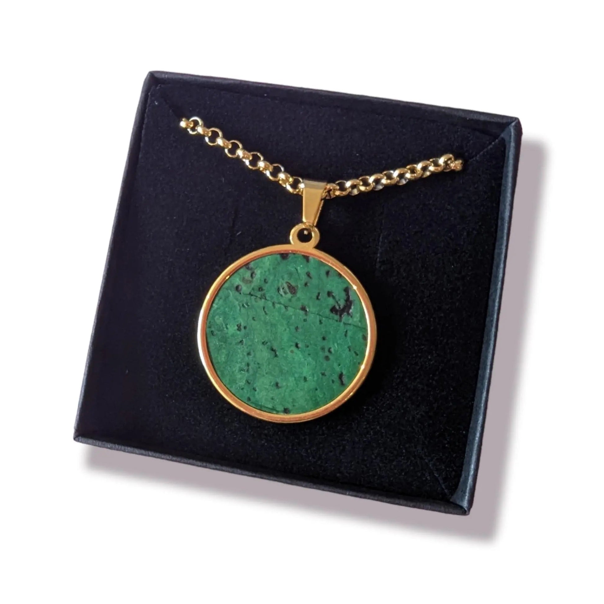 Long Cork Disc Necklace - Trend Tonic