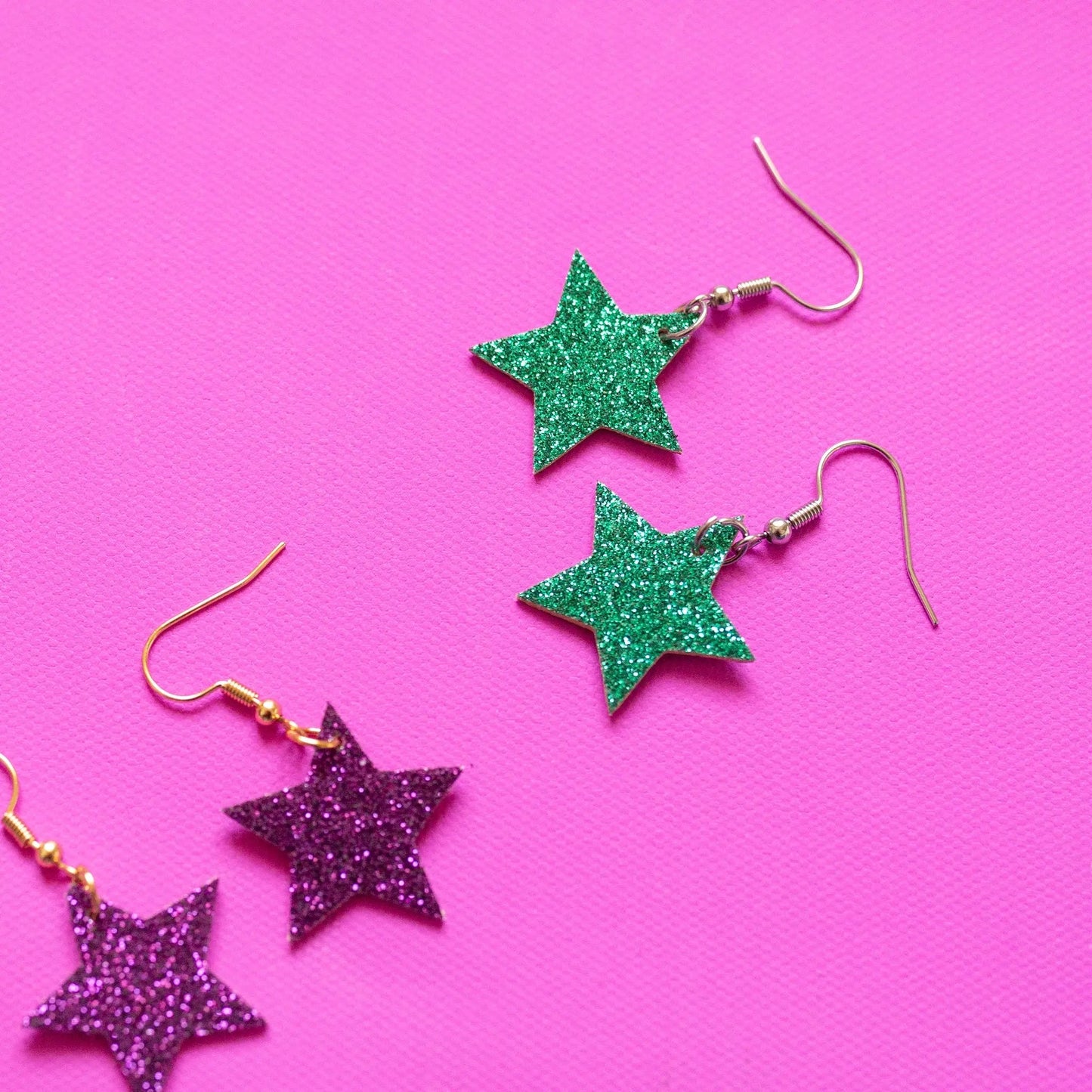 Mini glitter star earrings - Trend Tonic