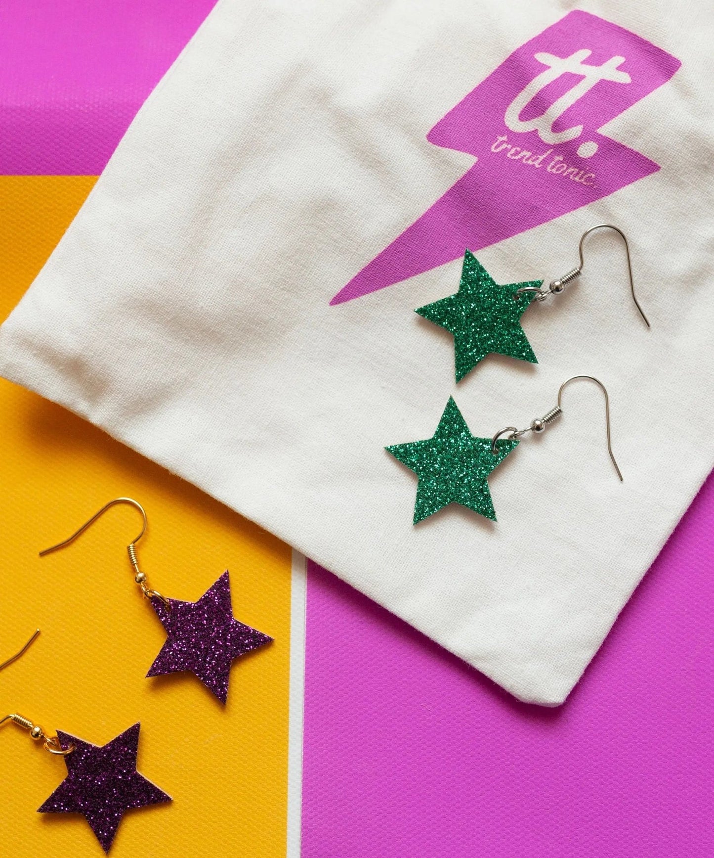 Mini glitter star earrings - Trend Tonic