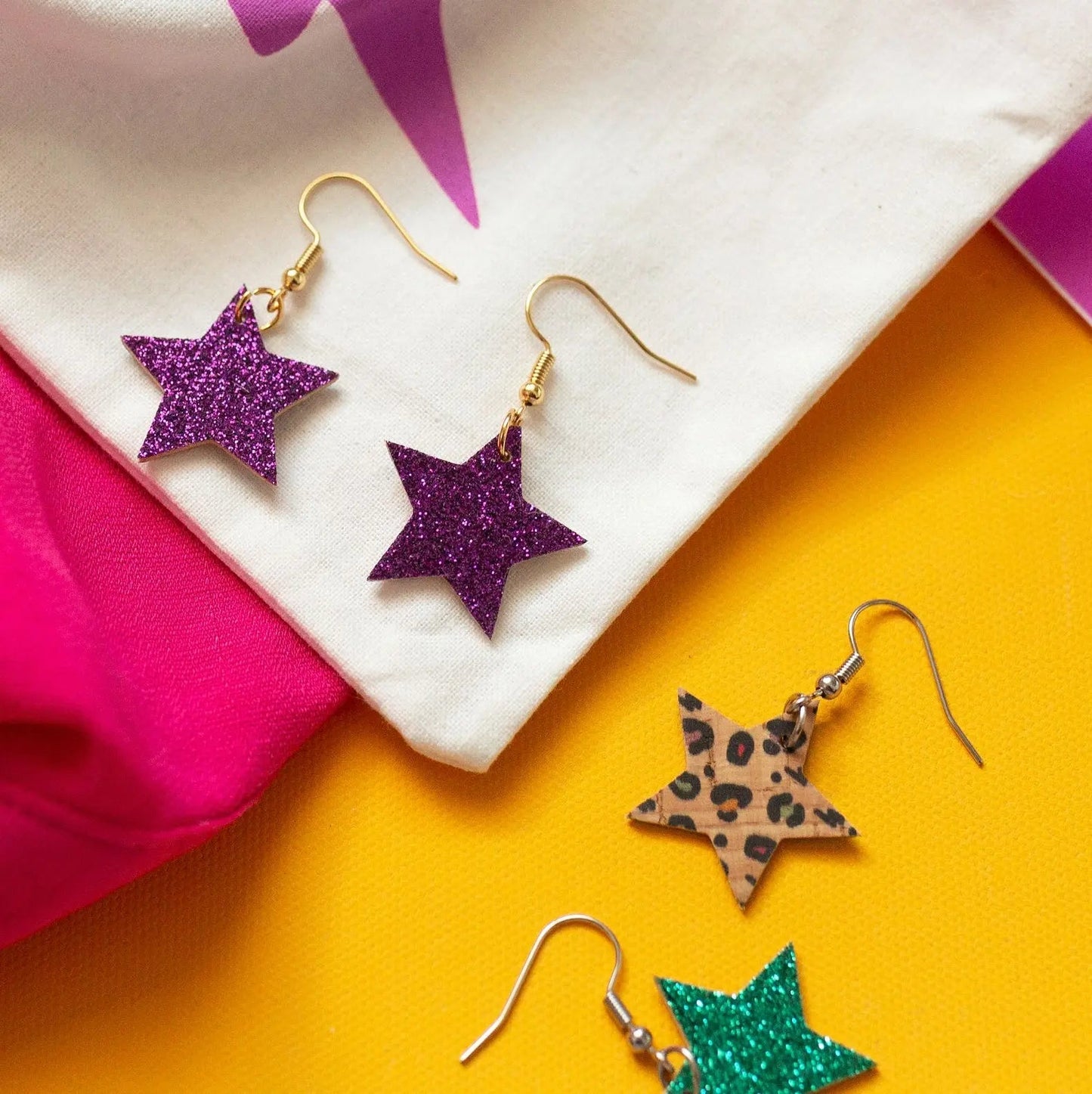 Mini glitter star earrings - Trend Tonic