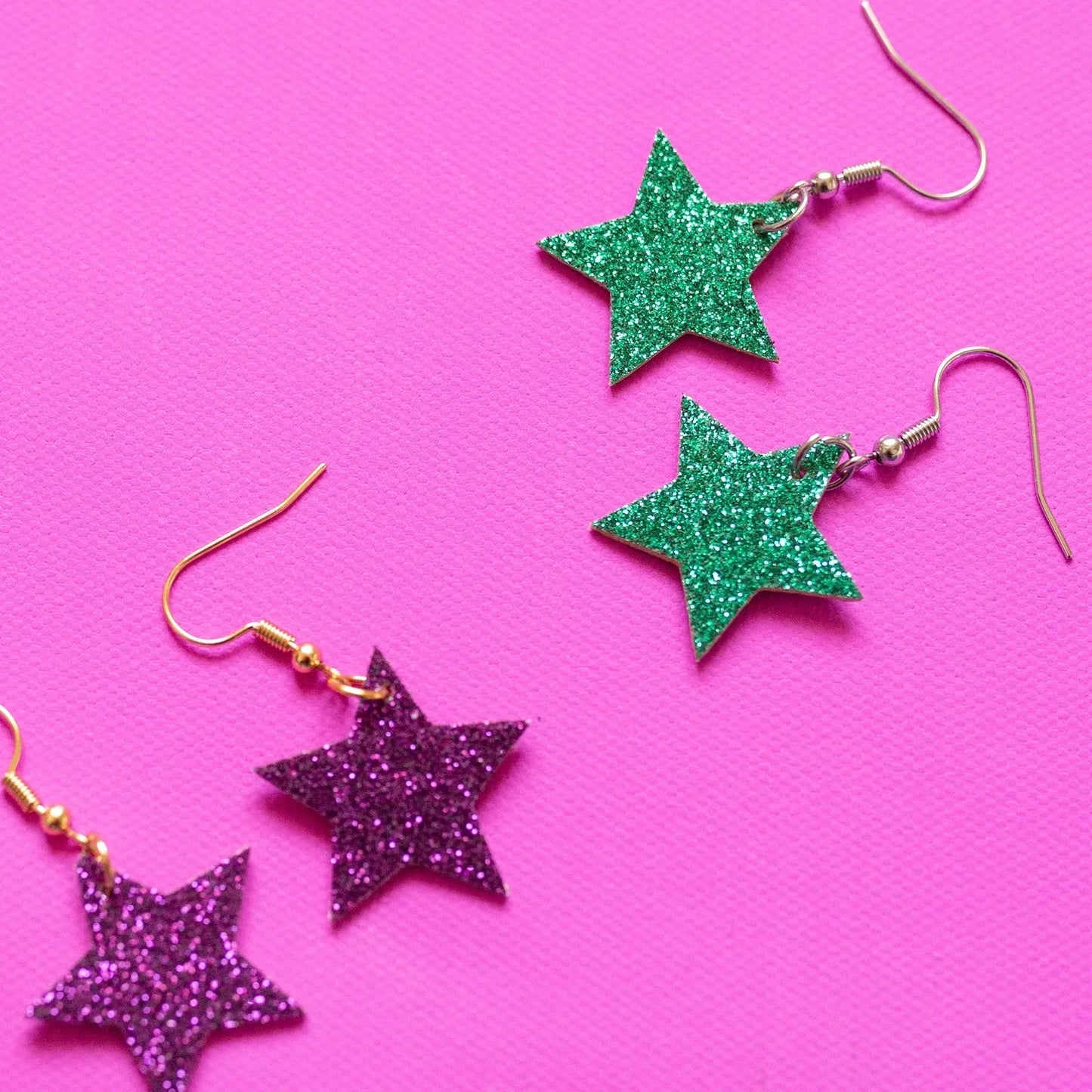 Mini glitter star earrings - Trend Tonic