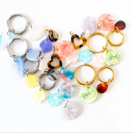 Mix and match colourful charm earrings - Trend Tonic