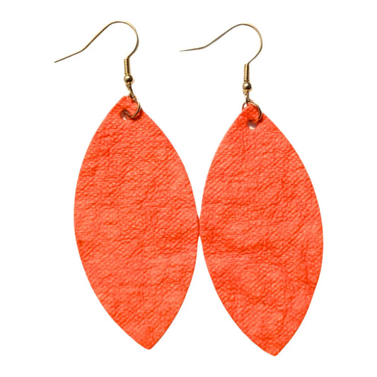 Orange plant paper leaf earrings - Trend Tonic