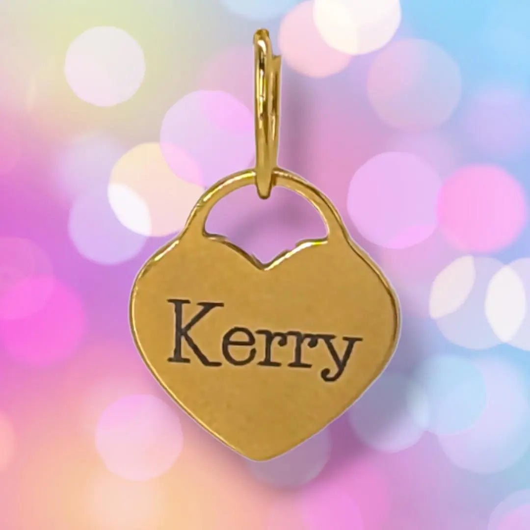 Personalised heart tag charm - Trend Tonic