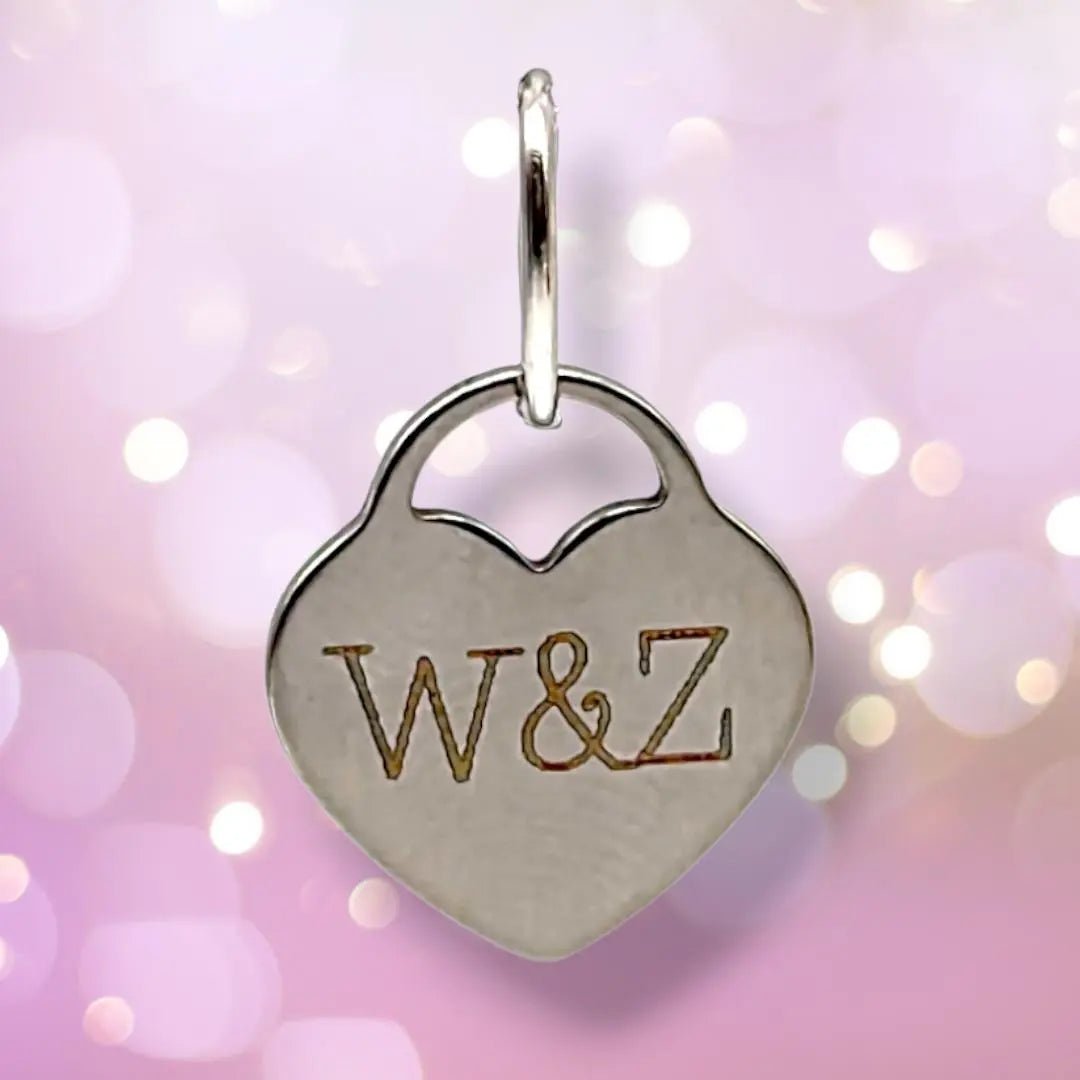 Personalised heart tag charm - Trend Tonic