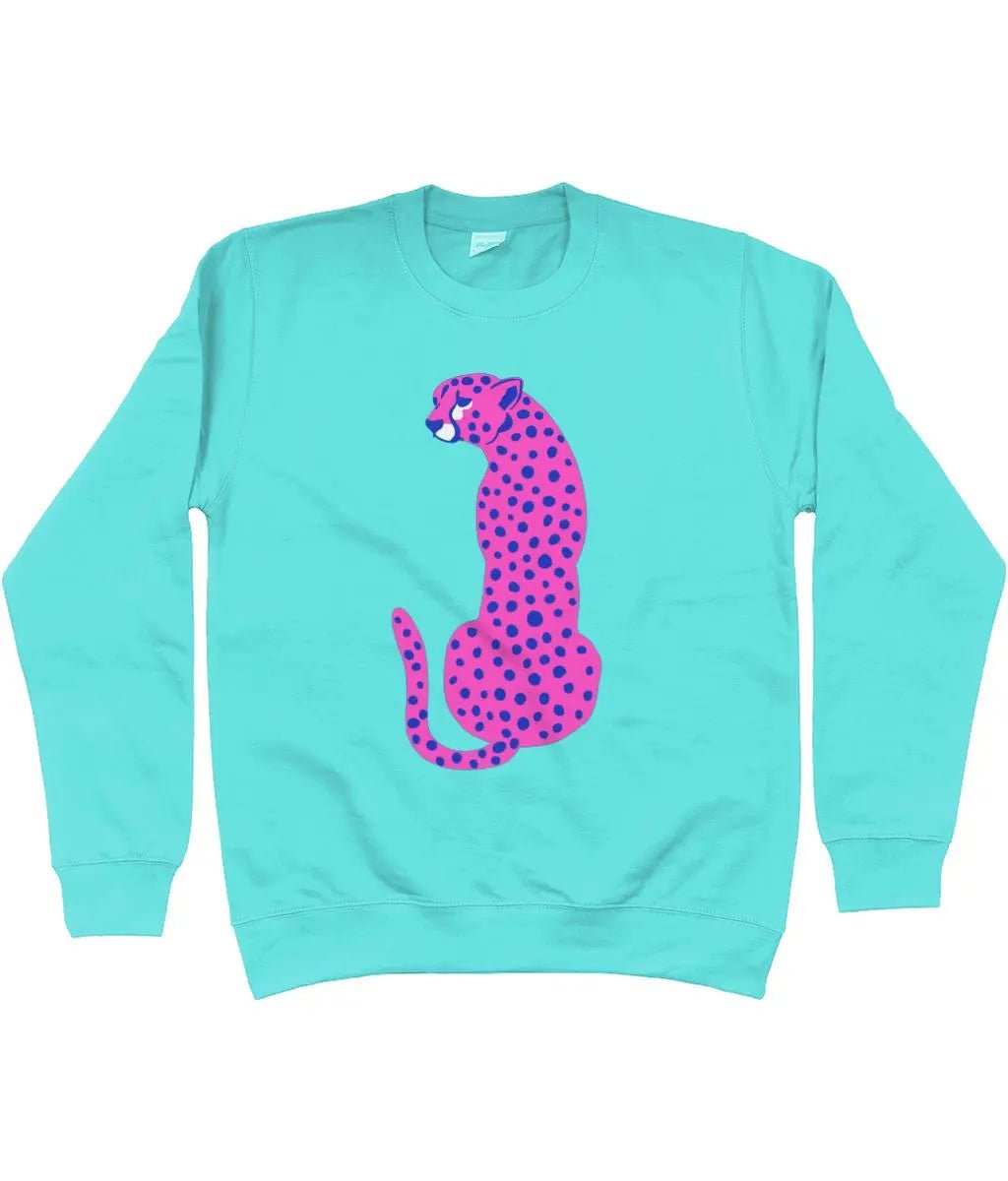 Pink Leopard AWDis Sweatshirt - Trend Tonic