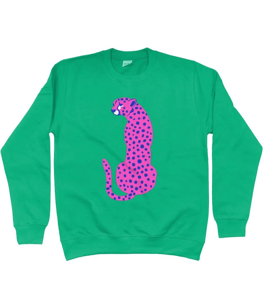 Pink Leopard AWDis Sweatshirt - Trend Tonic