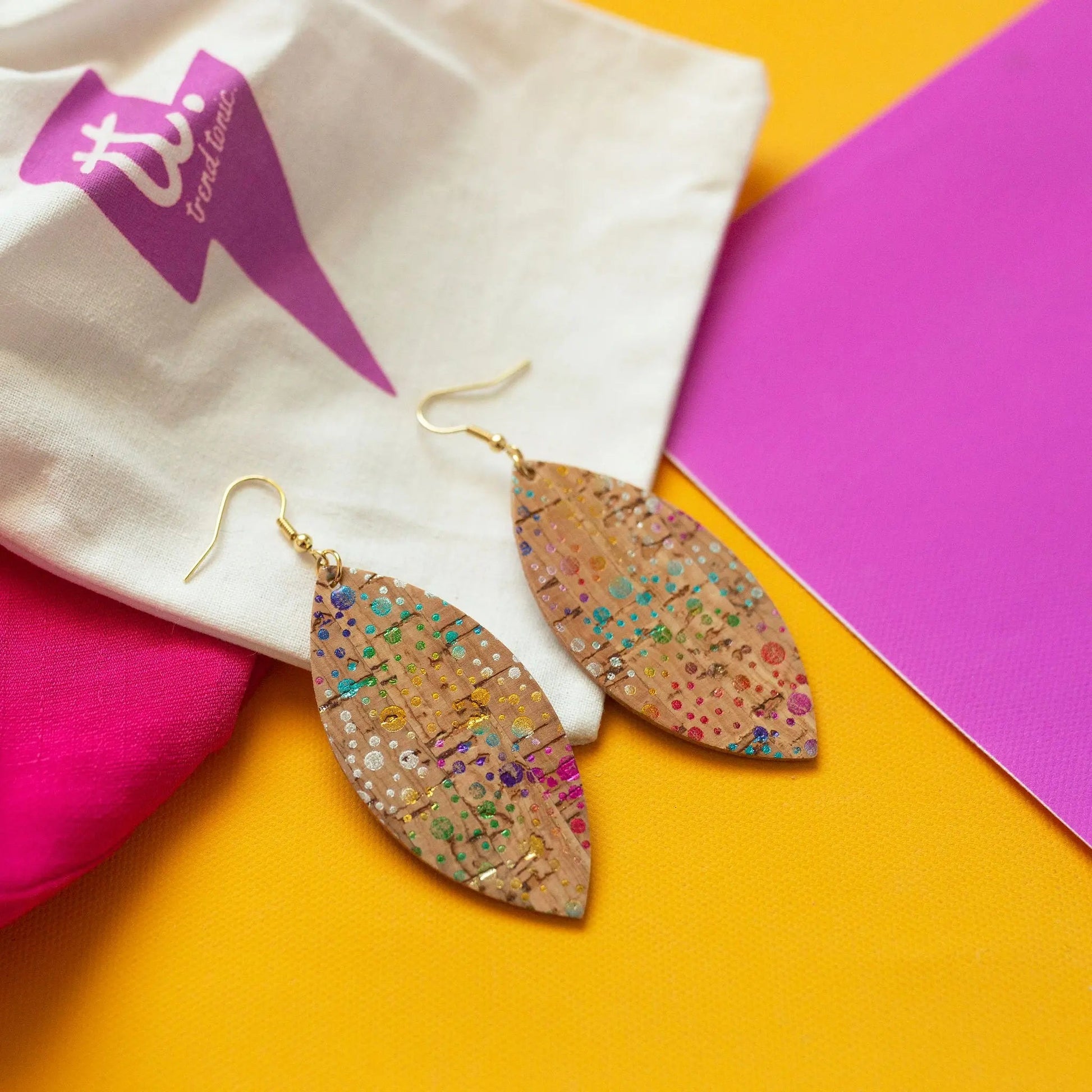 Rainbow Leaf earrings - Trend Tonic