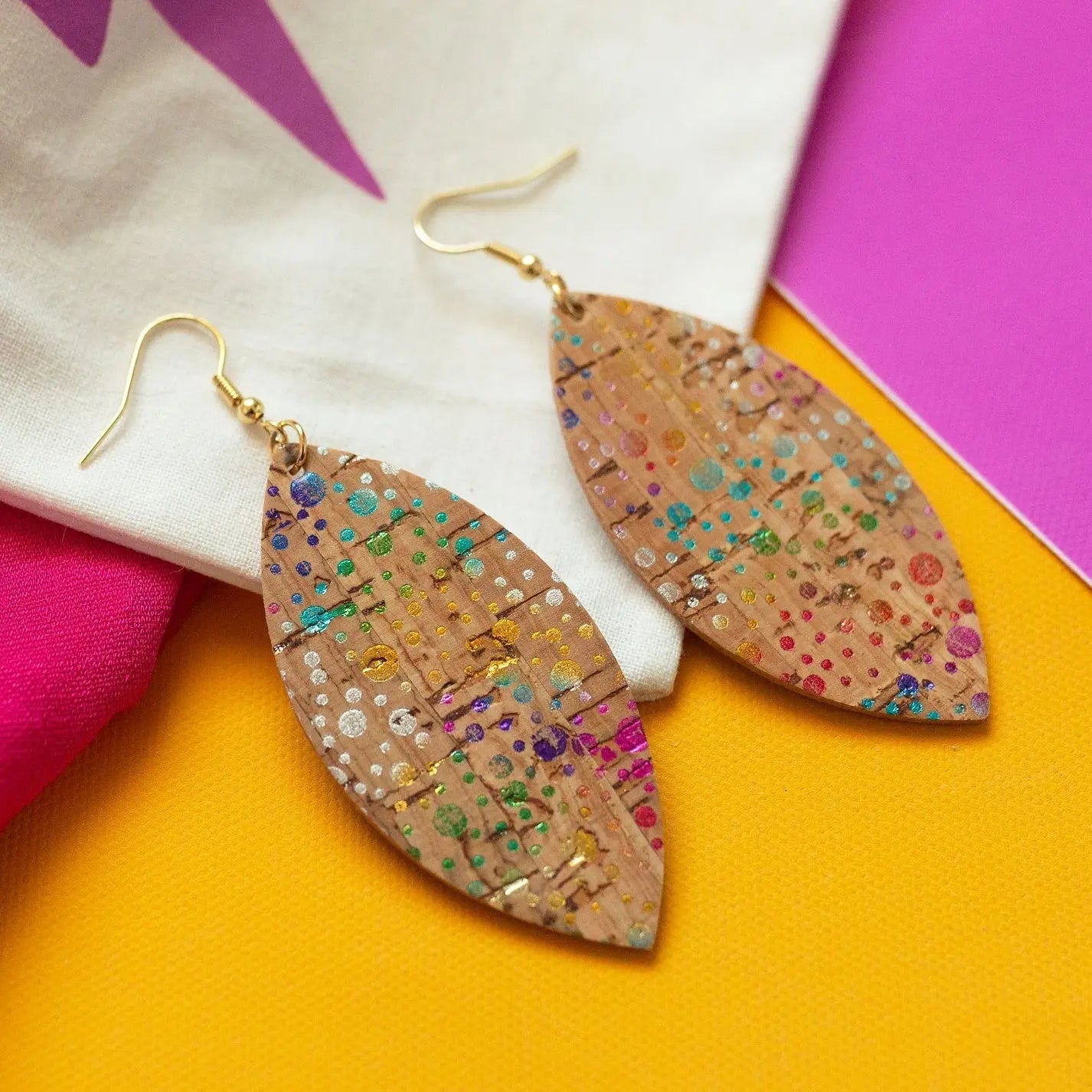 Rainbow Leaf earrings - Trend Tonic