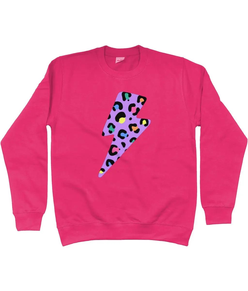 Rainbow leopard print AWDis sweatshirt - Trend Tonic