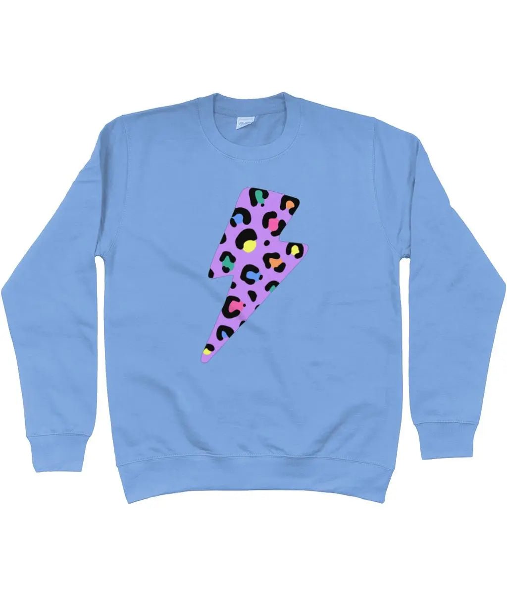 Rainbow leopard print AWDis sweatshirt - Trend Tonic