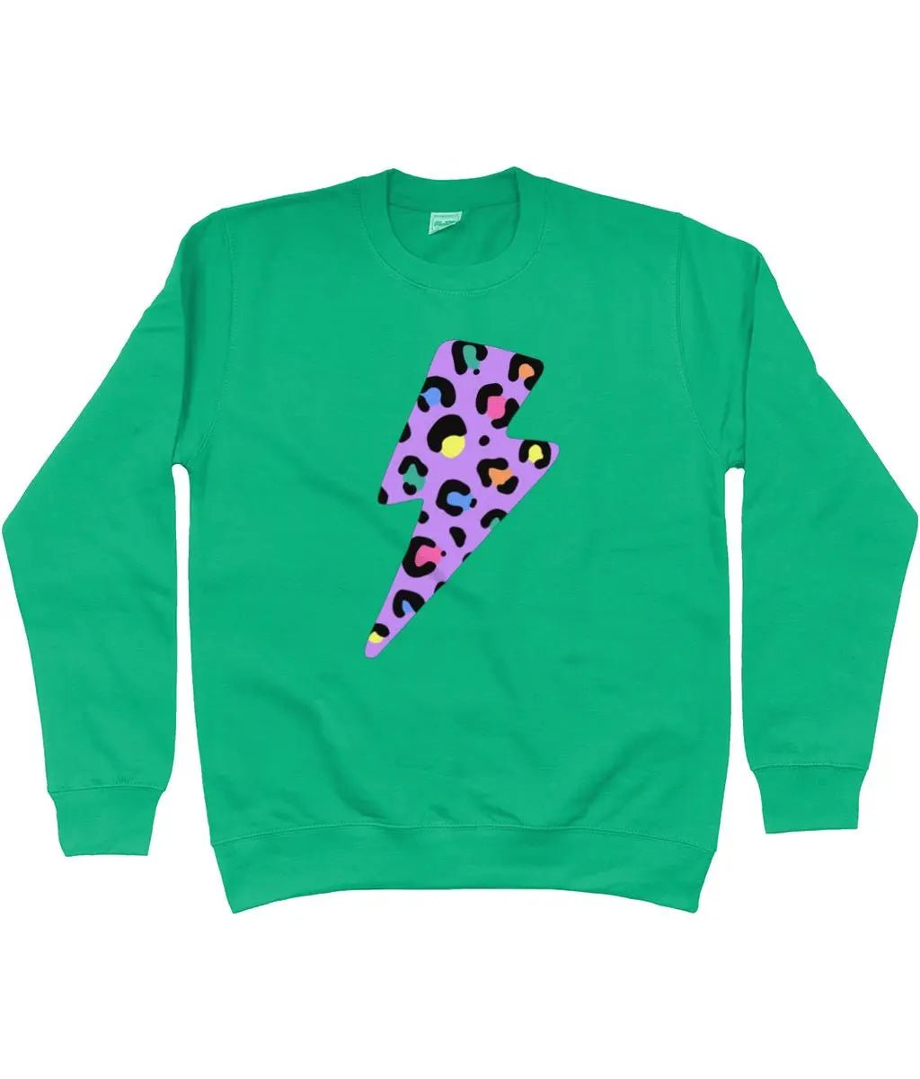 Rainbow leopard print AWDis sweatshirt - Trend Tonic