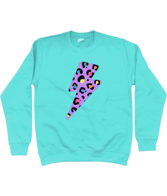 Rainbow leopard print AWDis sweatshirt - Trend Tonic