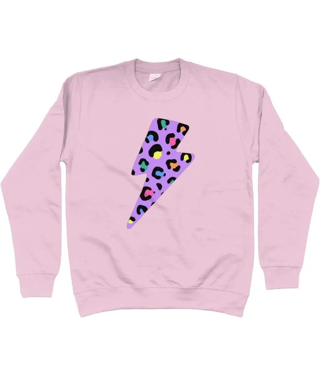 Rainbow leopard print AWDis sweatshirt - Trend Tonic