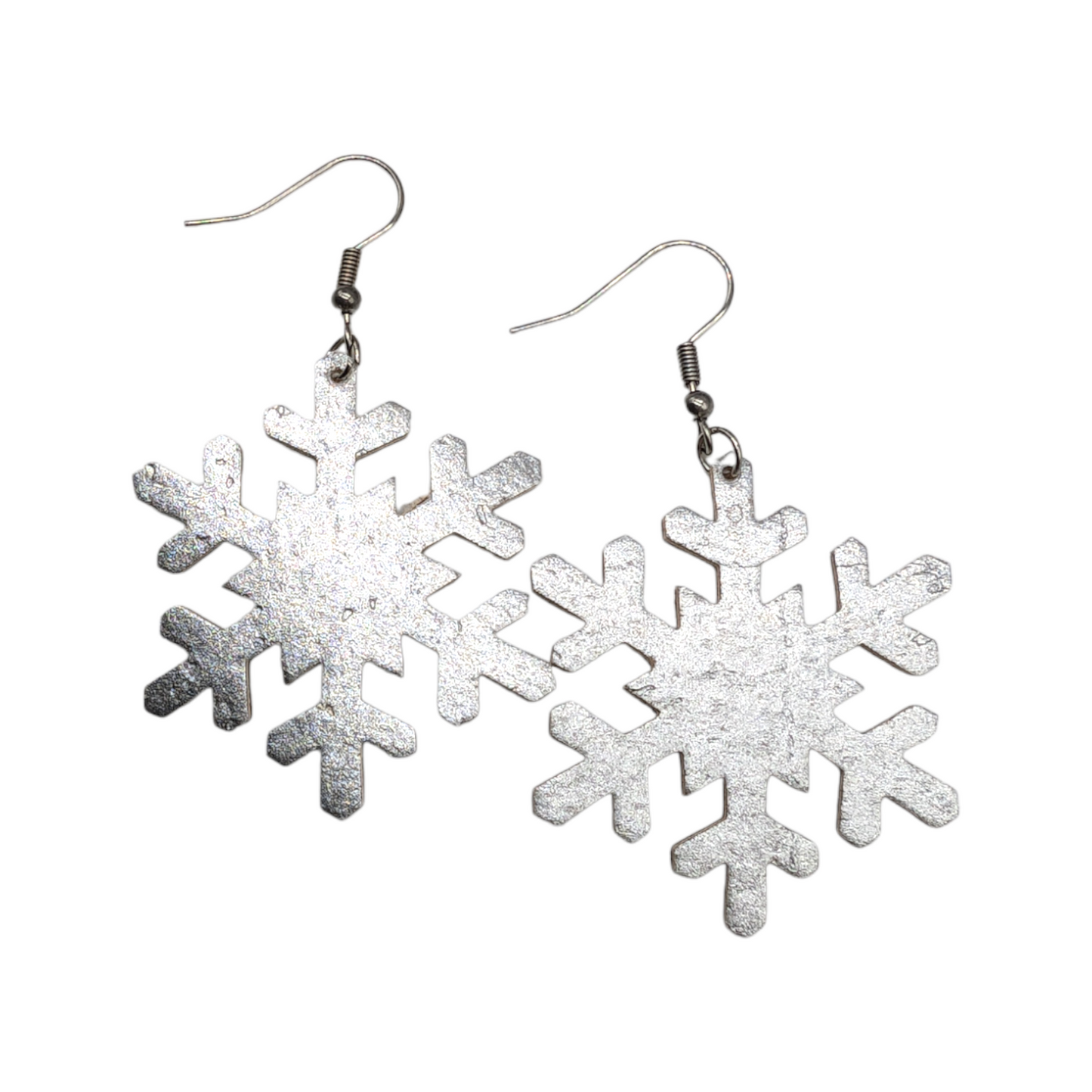 Silver snowflake earrings