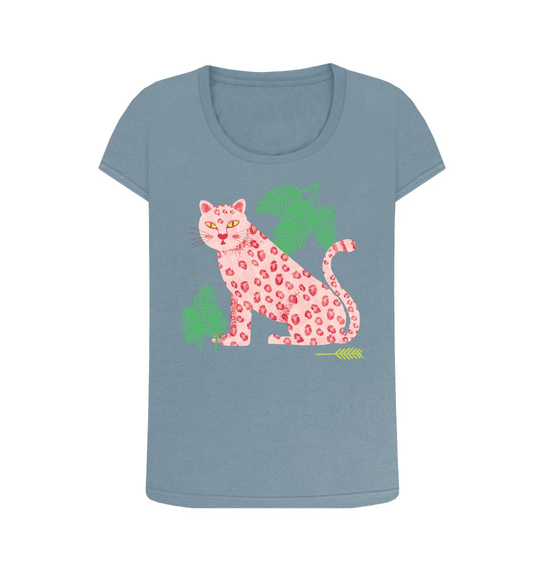 Scoop neck leopard t-shirt - Trend Tonic