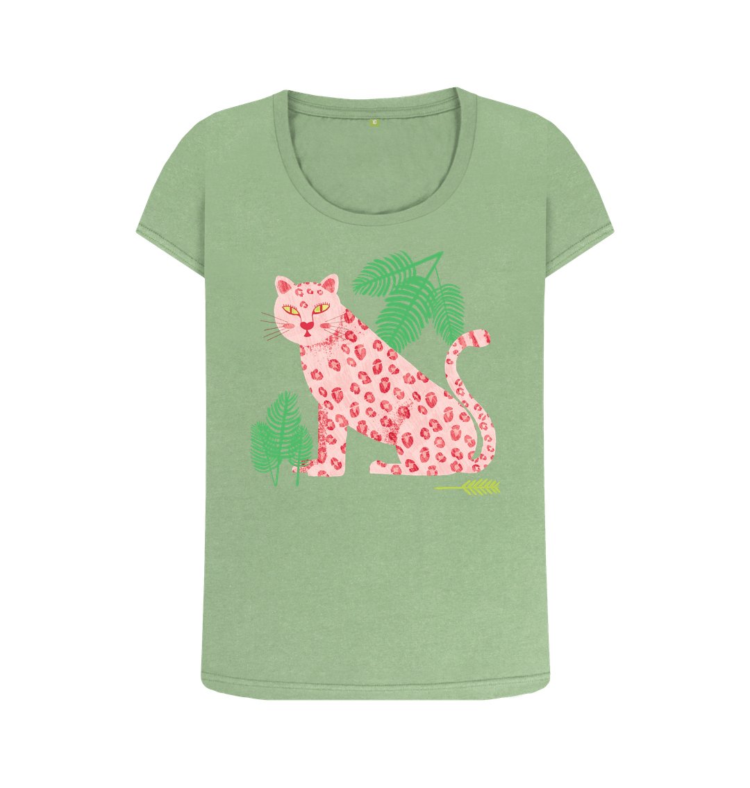 Scoop neck leopard t-shirt - Trend Tonic