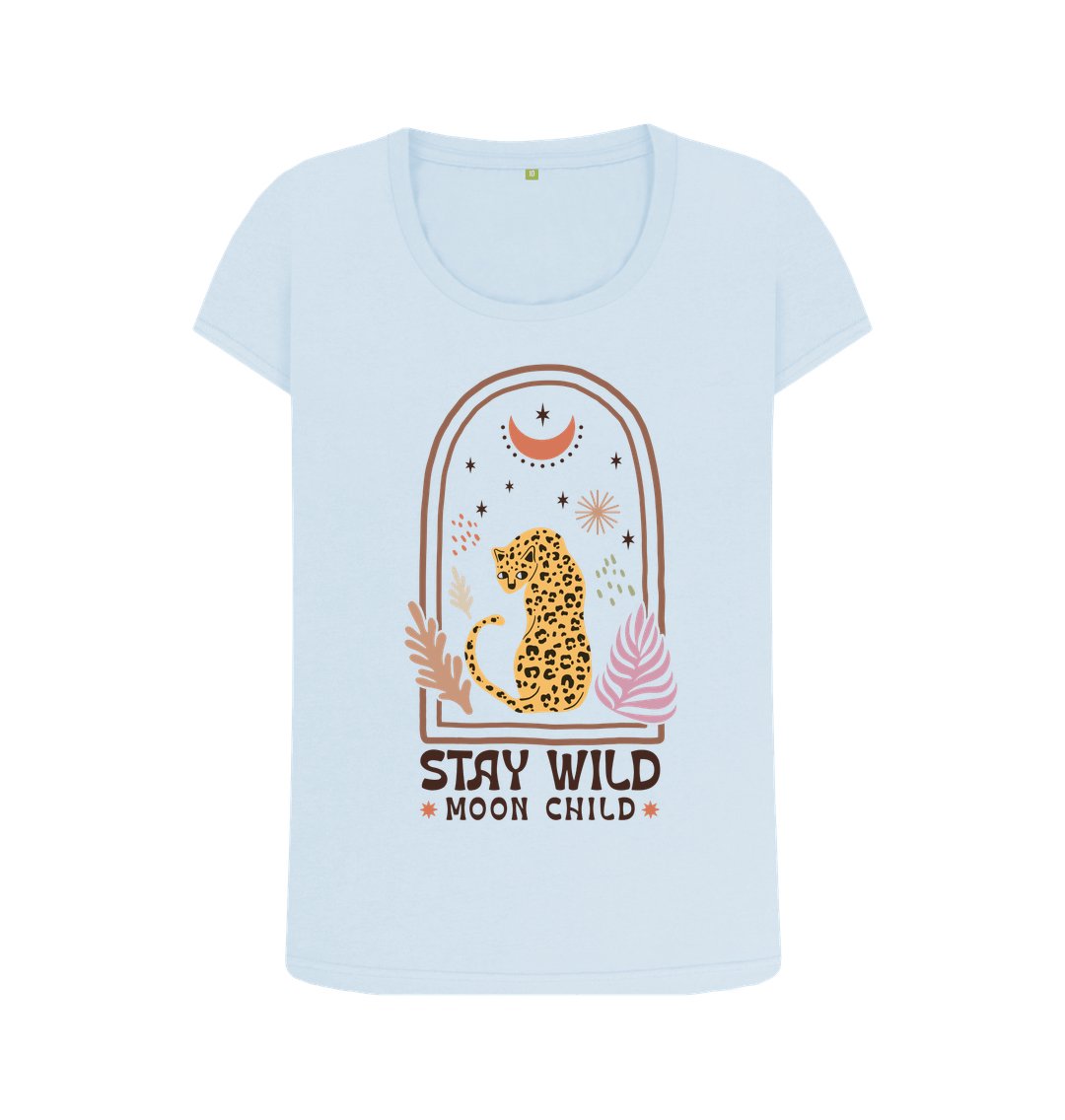 Stay wild moon child scoop neck t-shirt - Trend Tonic