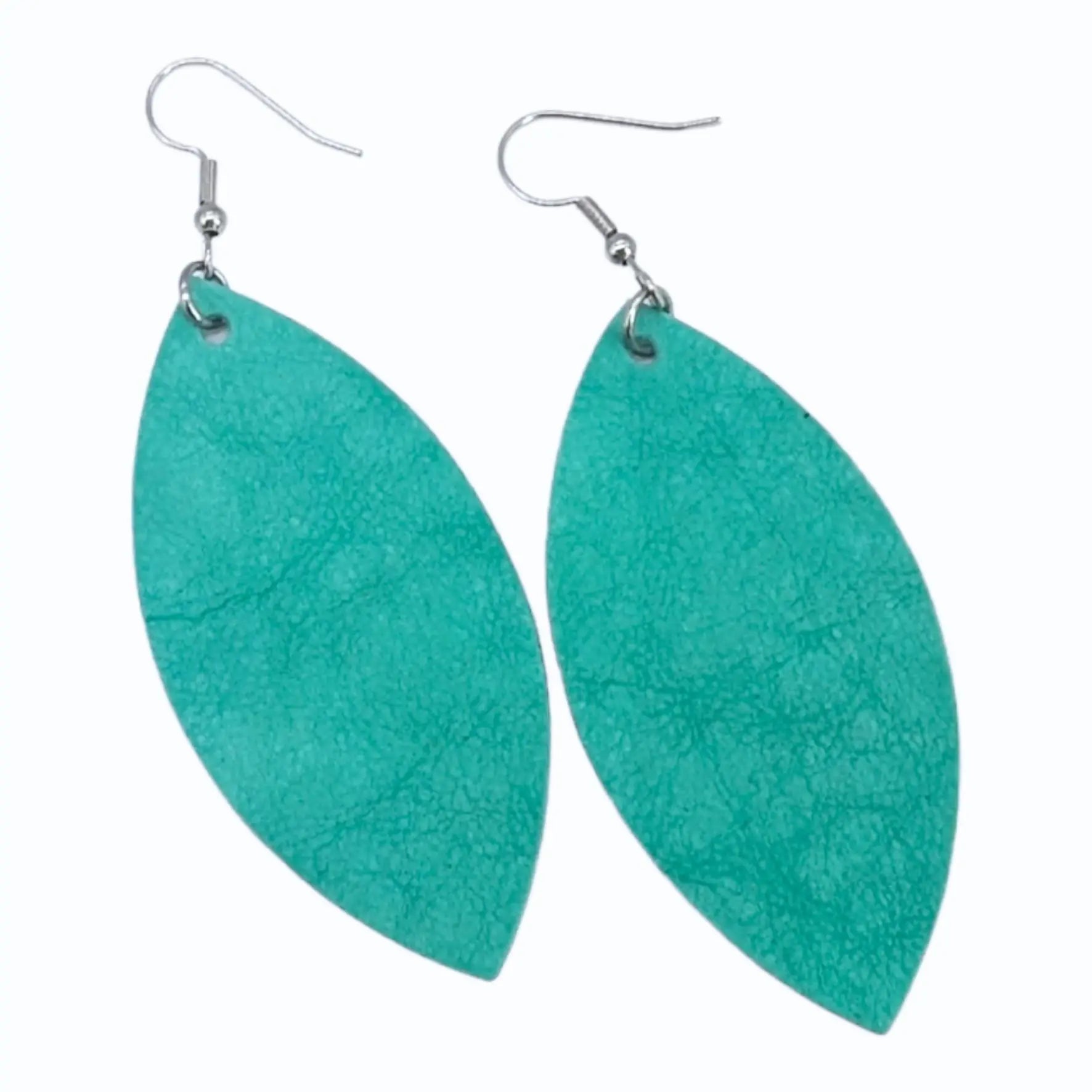 Turquoise plant paper leaf earrings - Trend Tonic